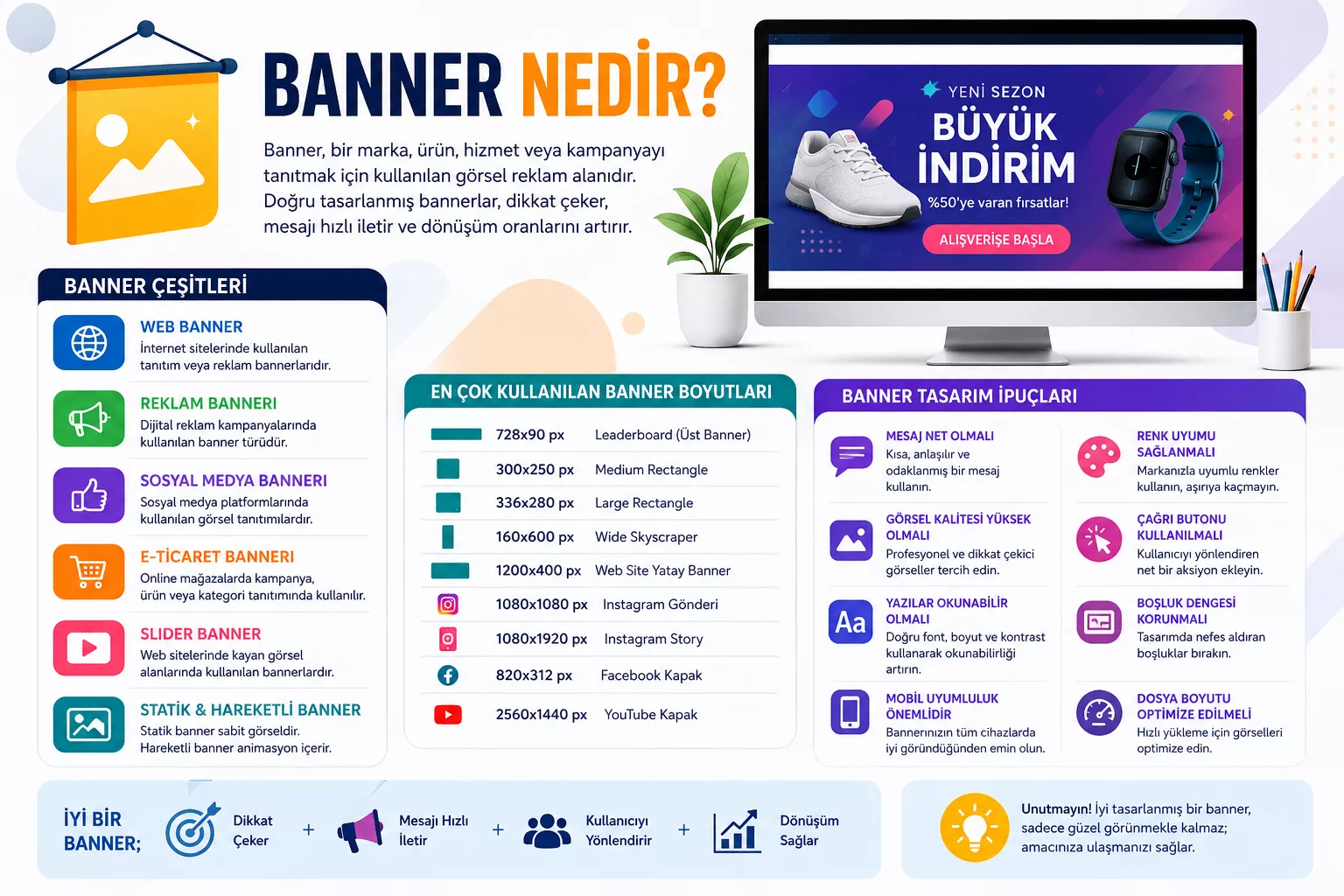 Banner Nedir? Çeşitleri, Boyutları ve Tasarım İpuçları