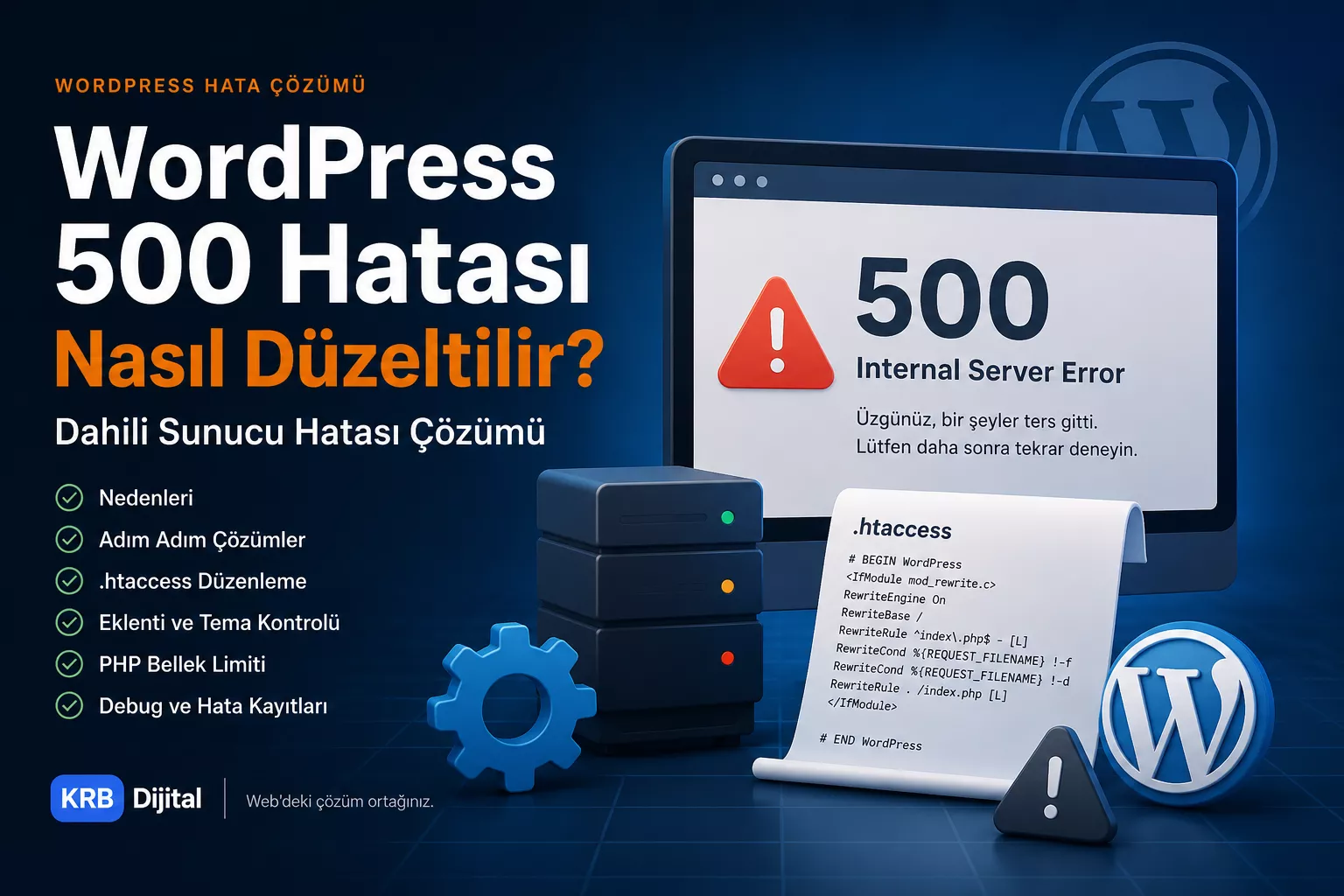 WordPress 500 Hatası Nasıl Düzeltilir? Dahili Sunucu Hatası Çözümü